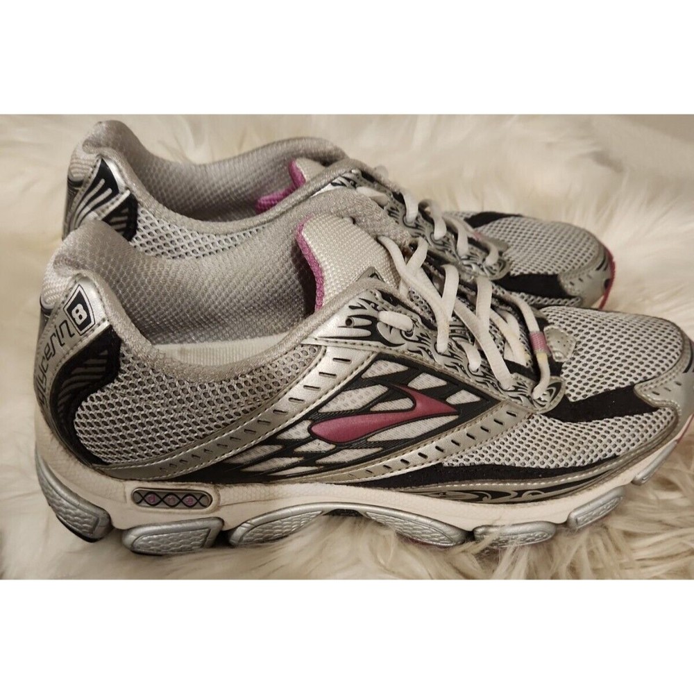 Brooks Glycerin 8 Running Shoes Women Size 11 M US Black Silver Gray 1200681B632